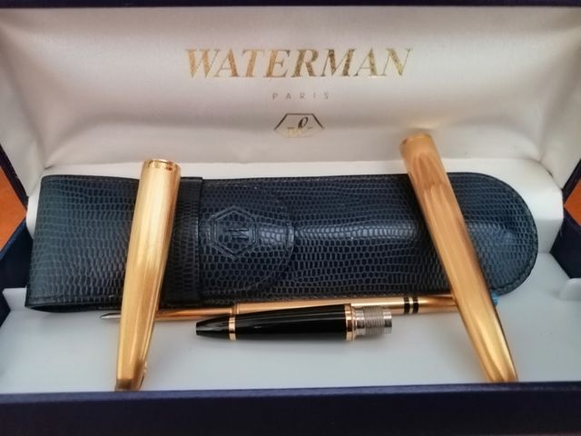 bolígrafo Waterman plaque oro