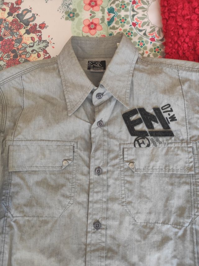 Camisa manga larga gris