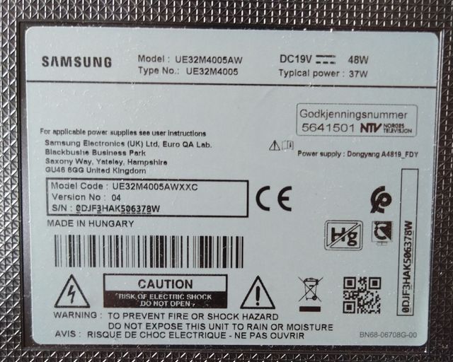 Placa base TV Samsung 32"