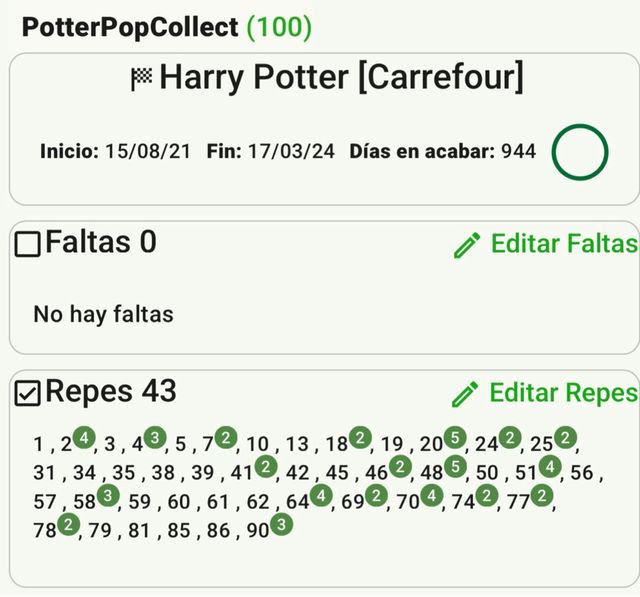 Trading Cards Harry Potter - Carrefour (2022)