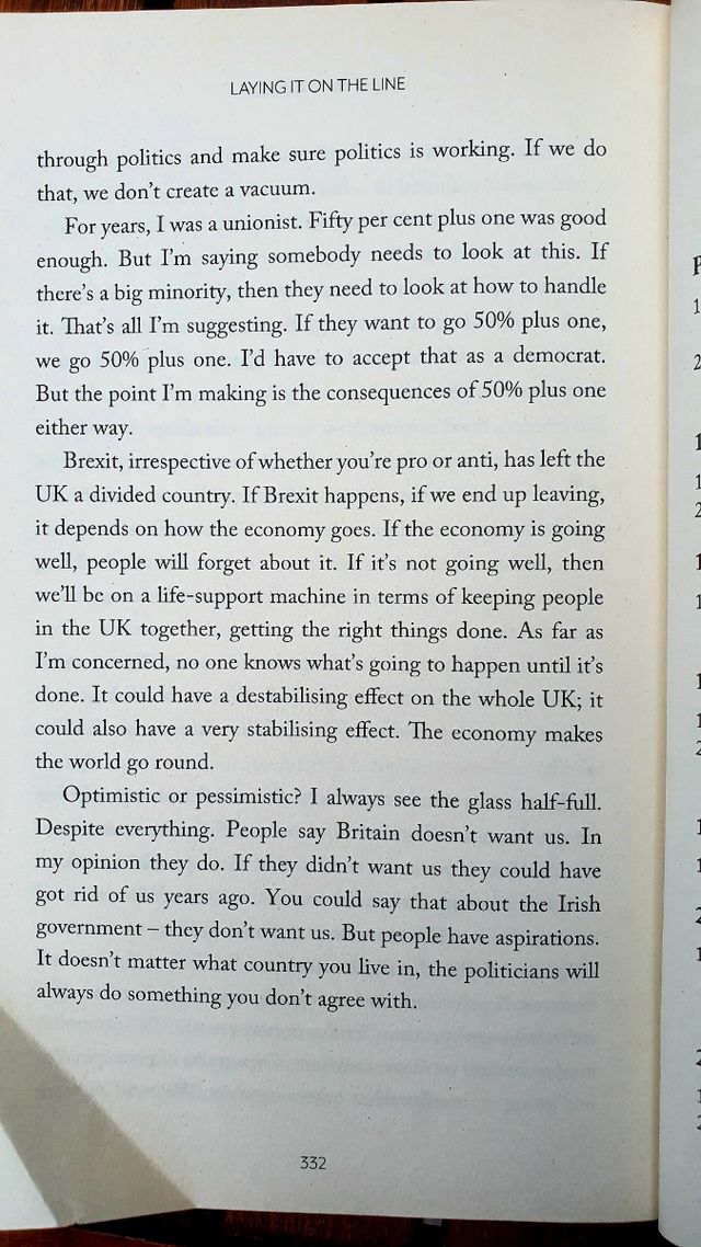 "Laying it on the line" Jude Collins