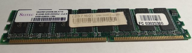Kit 2GB de memoria RAM ordenador DDR (512x4)