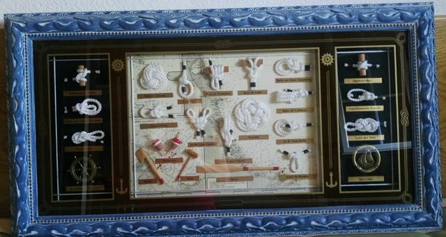 Cuadro vintage nudos marineros