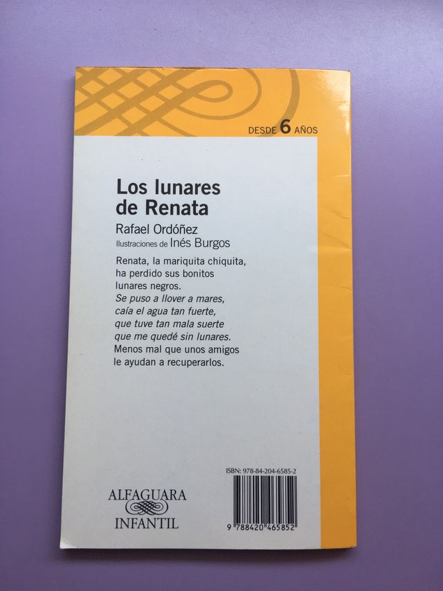 Libro infantil "los lunares de renata "