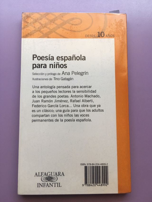 Libro "poesía española para niños"