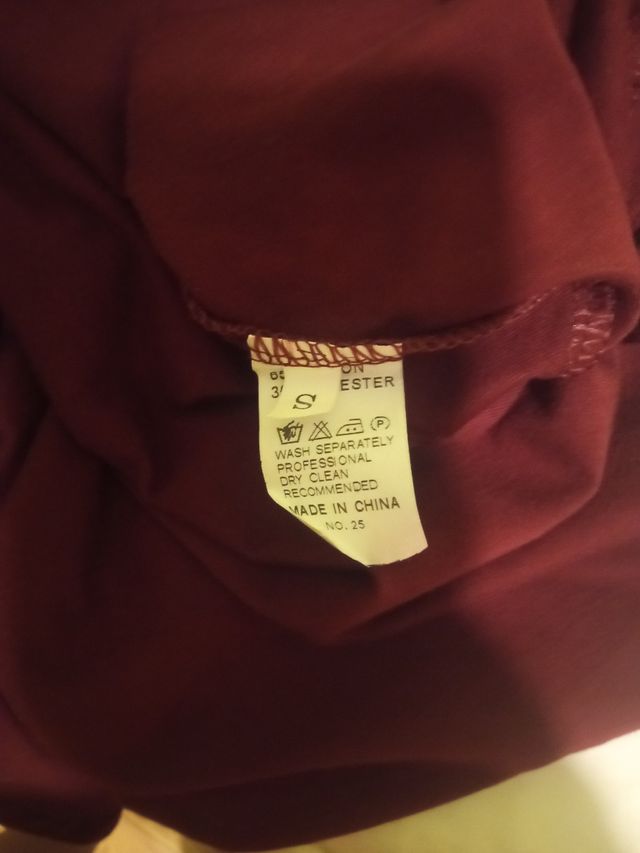 vestido granate xs Shein