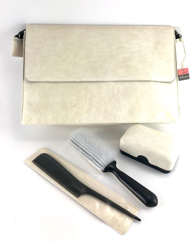 NUEVO neceser vintage Skai con accesorios Alemania