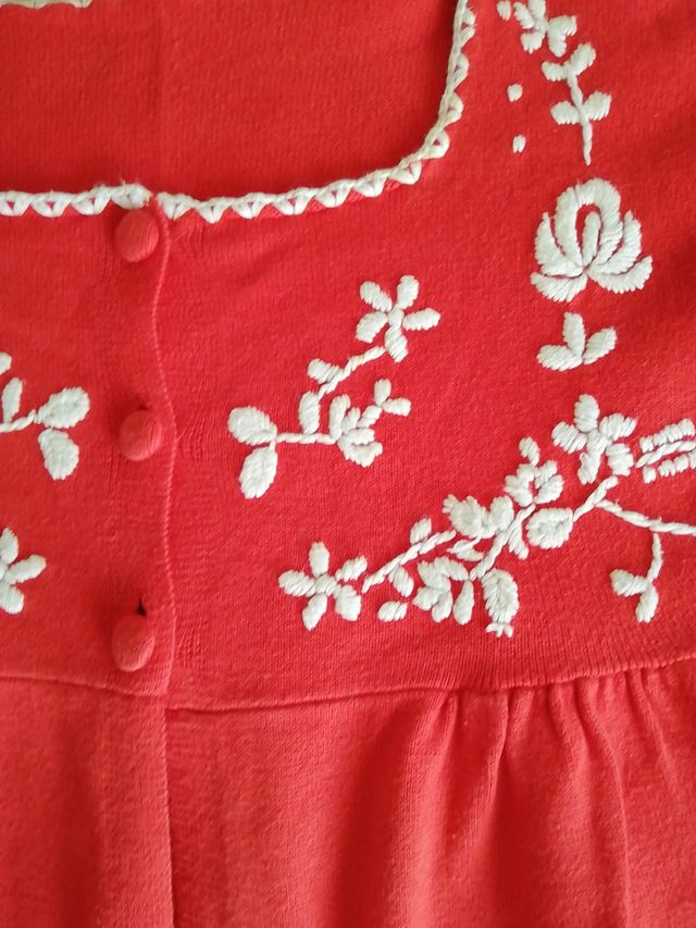 Chaqueta naranja bordados M