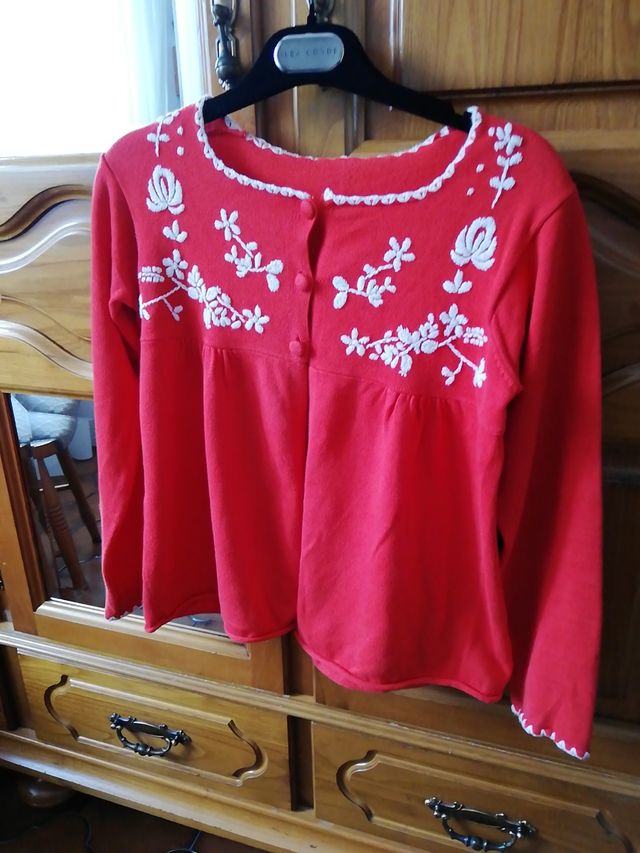 Chaqueta naranja bordados M