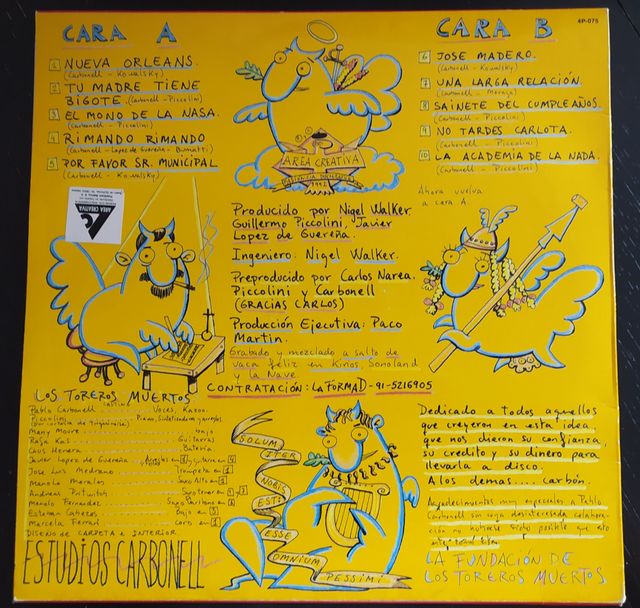 Los Toreros Muertos - Cantan en español - LP 1992