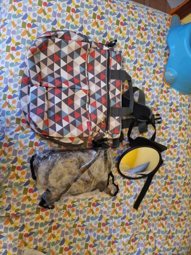 bolsa mas plastico silla mas espejo coche