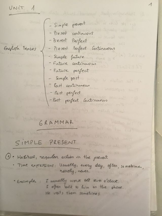 Note in inglese per B2