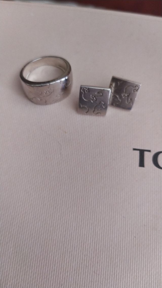 conjunto pendientes y anillo