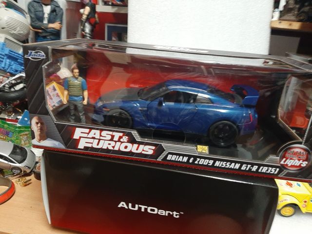 1/18 maqueta Nissan GTR Brian fast Furious