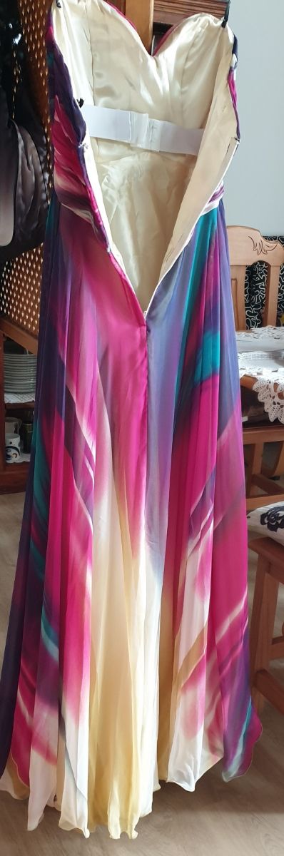 elegante y sexi , vestido de fiesta ,gasa