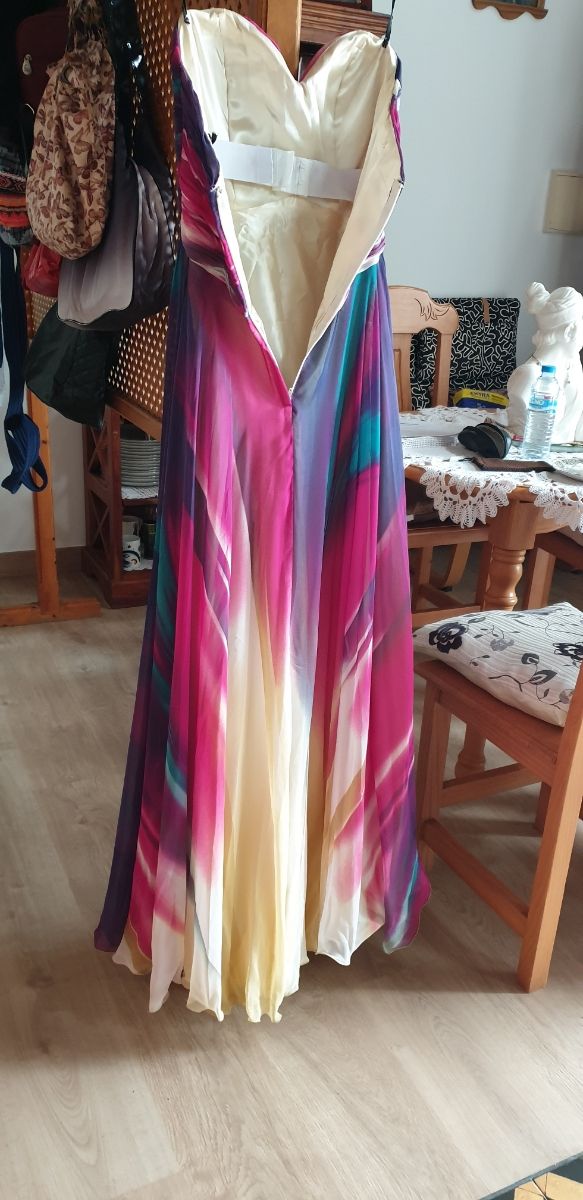 elegante y sexi , vestido de fiesta ,gasa