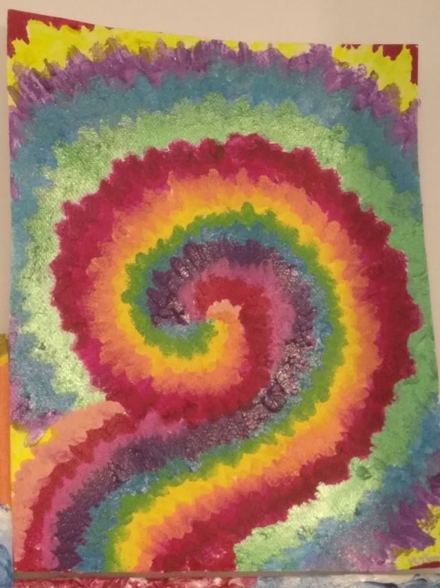 lámina pintada a mano