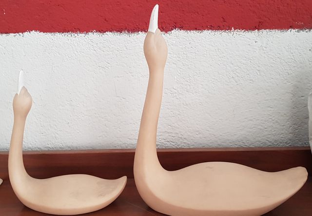 Pack 2 figuras de cisnes rosas