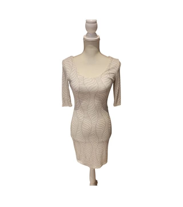 Vestido mini blanco glitter Atmosphere
