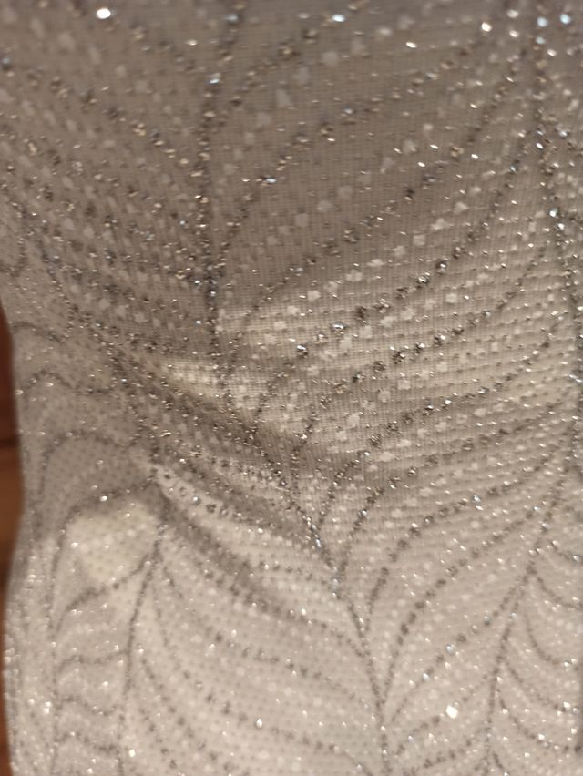 Vestido mini blanco glitter Atmosphere