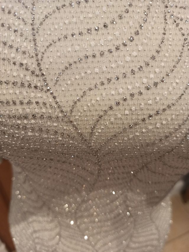 Vestido mini blanco glitter Atmosphere