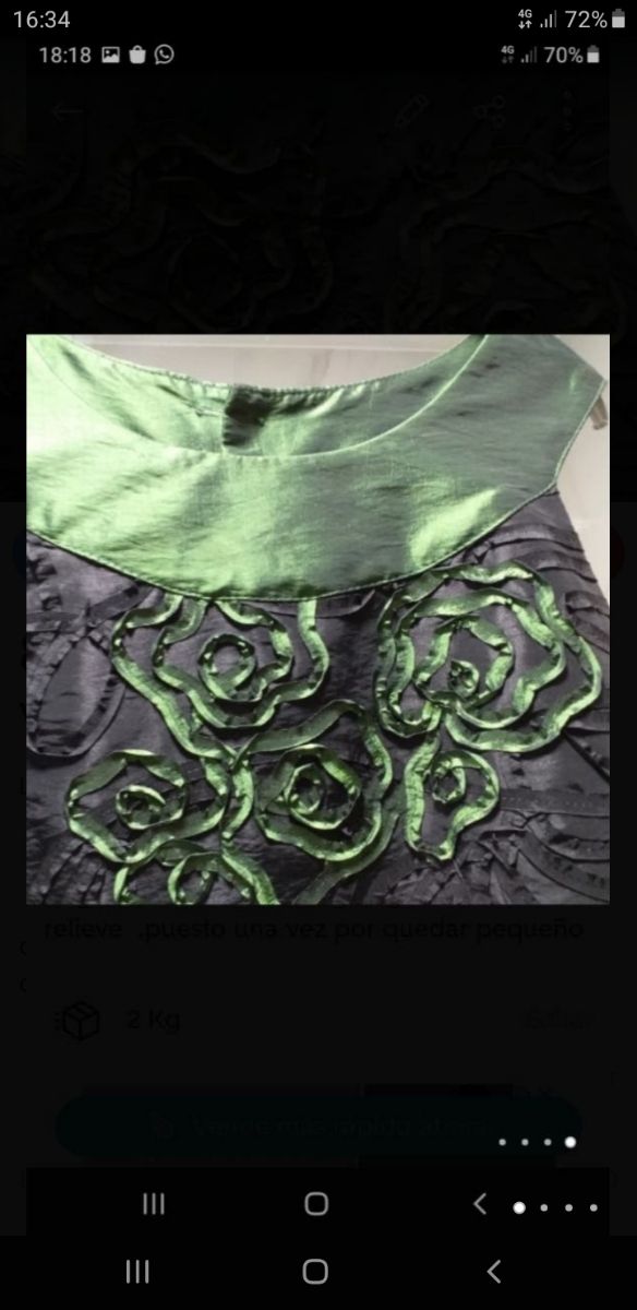 VESTIDO NEGRO Y VERDE