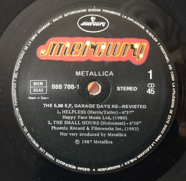 Vinilo METALLICA - Garage Days Re-Revisited (1987)