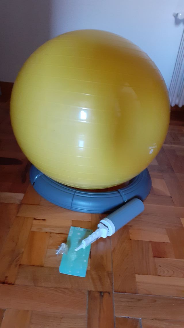 Pelota pilates/Yoga+ inflador+soporte base