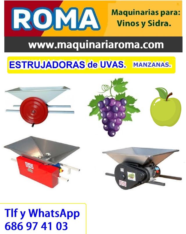 despalilladora estrujadora de uvas