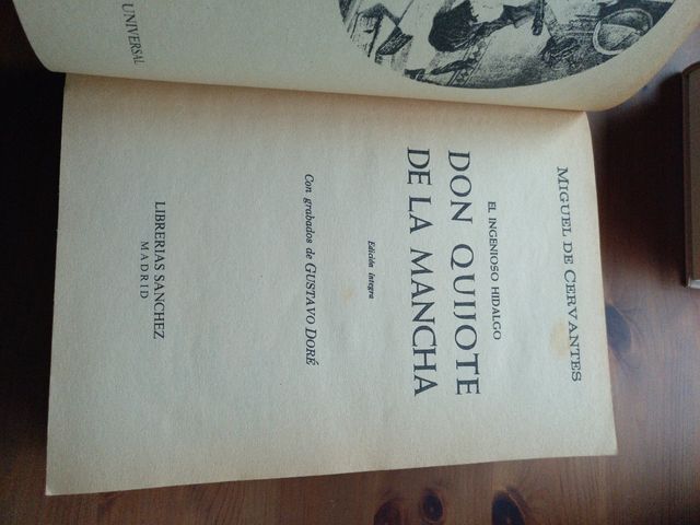 Libro antiguo Don Quijote de la Mancha