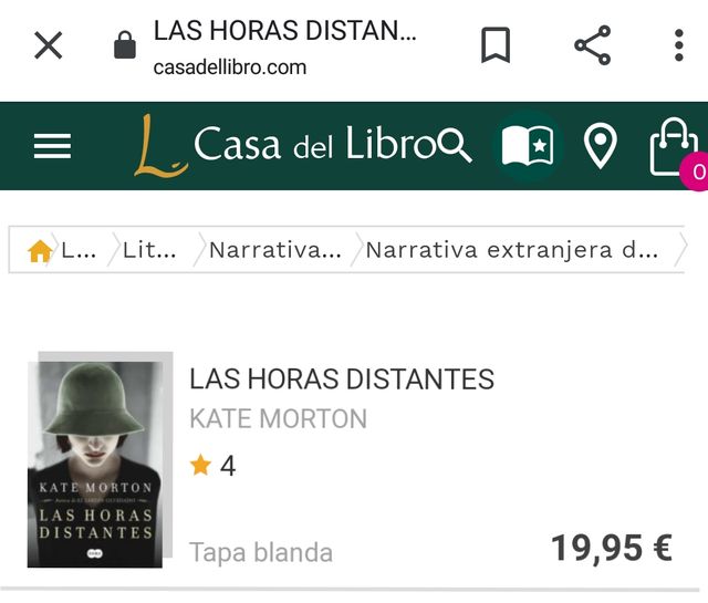 LAS HORAS DISTANTES - Kate Morton (formato grande)