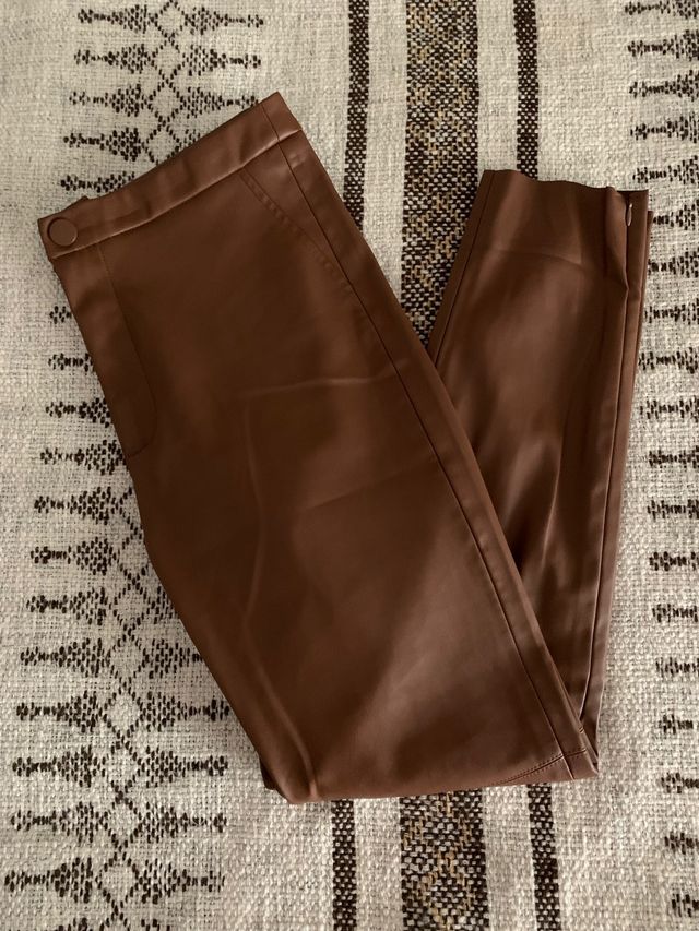 Pantalón legging camel ZARA