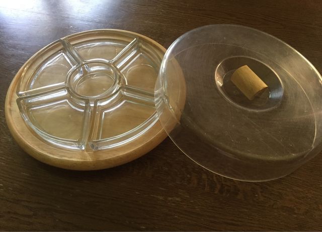 aperitivo cristal y madera