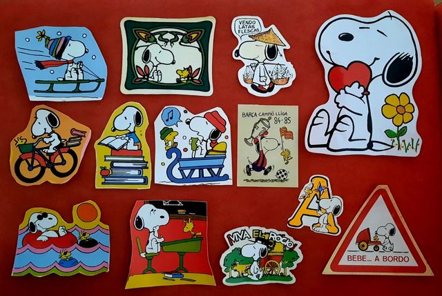 PEGATINAS-TARJETAS SNOOPY