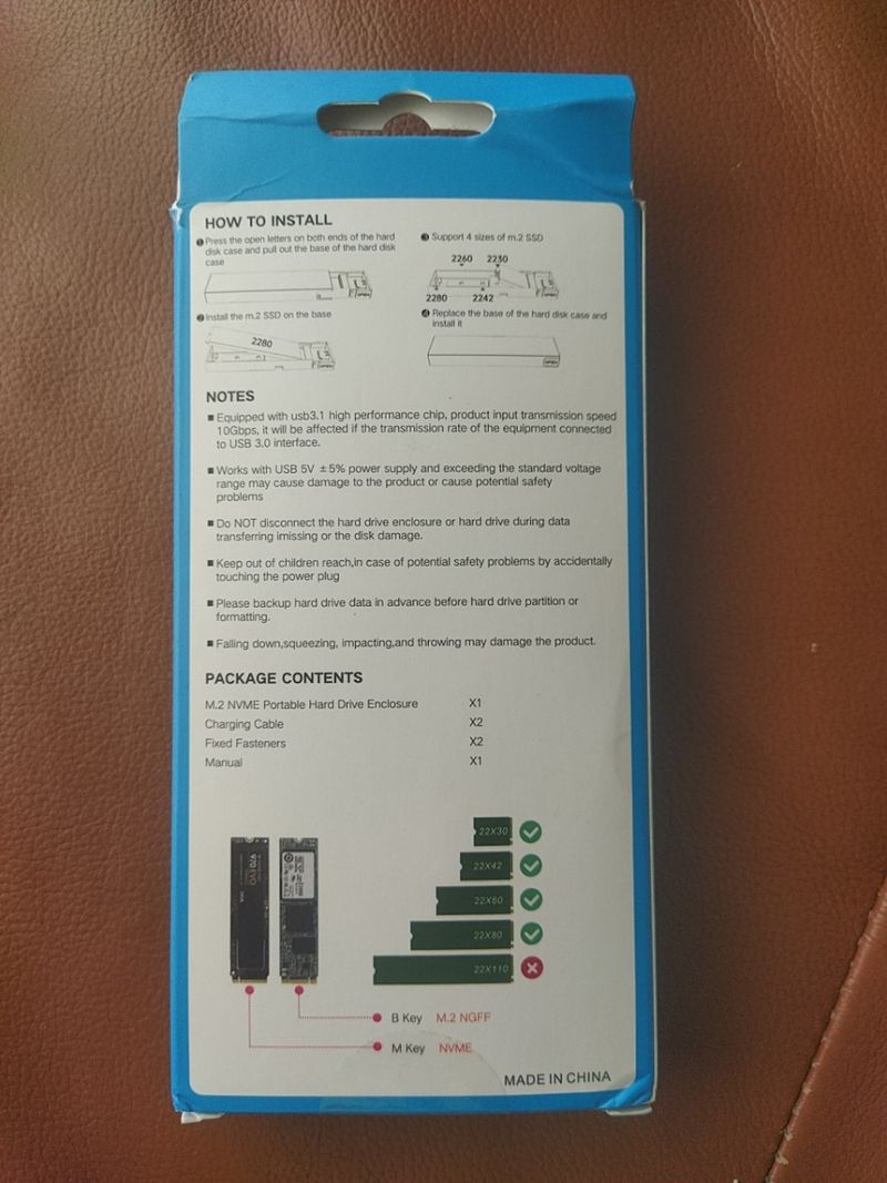 Lector M.2 NVME compatible con todos los tipos afbeelding 3