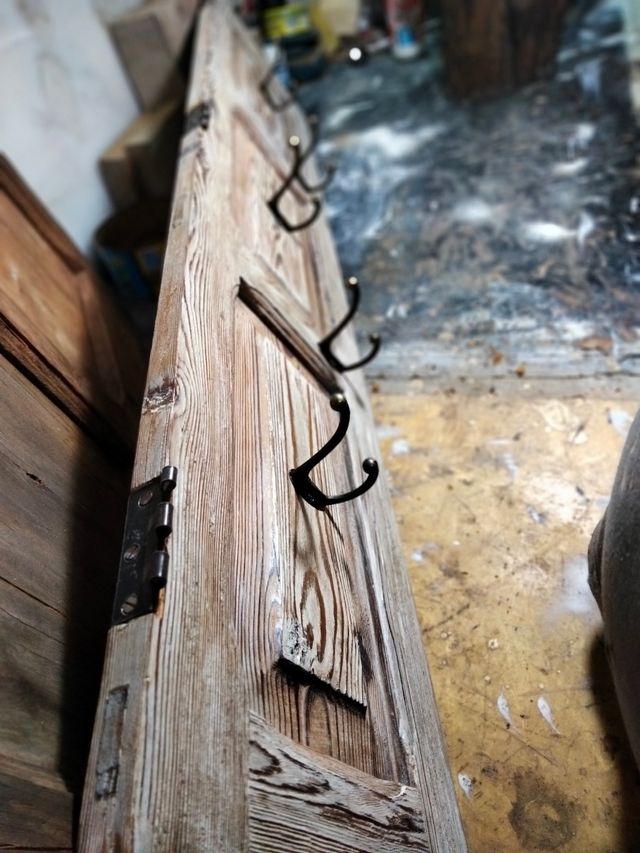 Percha de una contraventana con 5 ganchos dobles