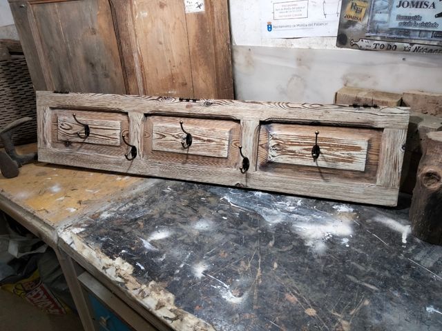 Percha de una contraventana con 5 ganchos dobles