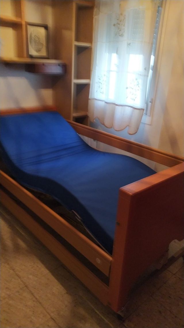 Cama geriátrica articulada.