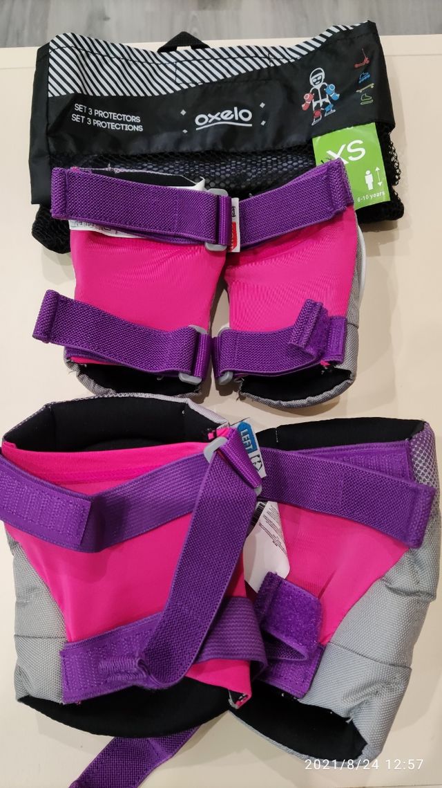 Patines 4 ruedas niña con protecciones