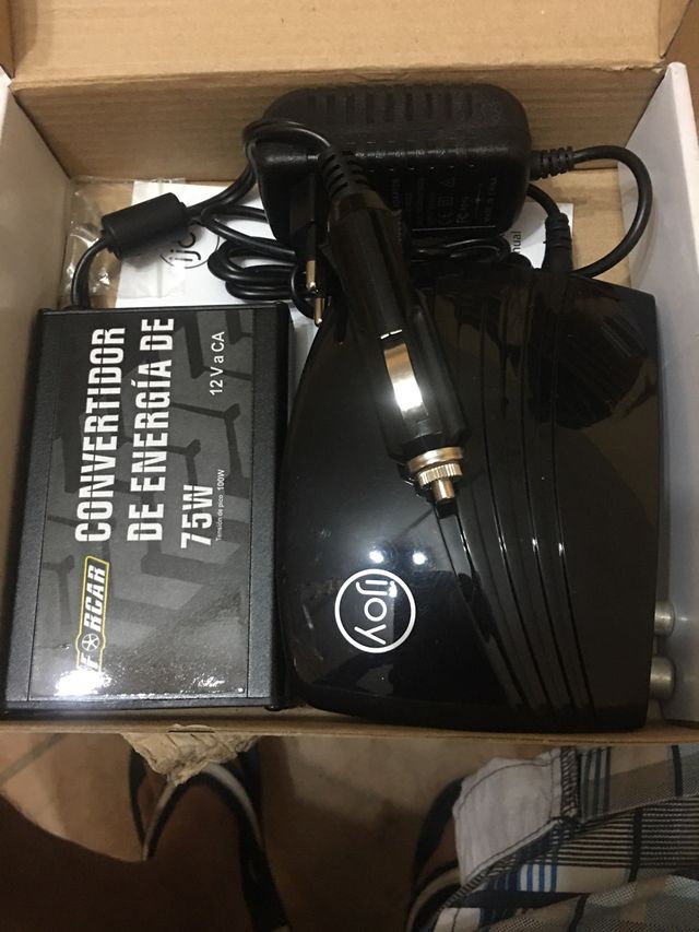 Dvd coche por usb más convertidor energía 12v