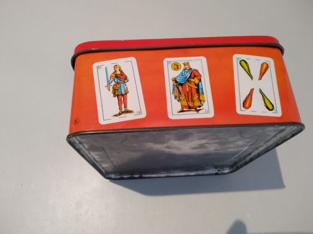 Caixa de llauna de "Azafranes la Baraja" (buida)