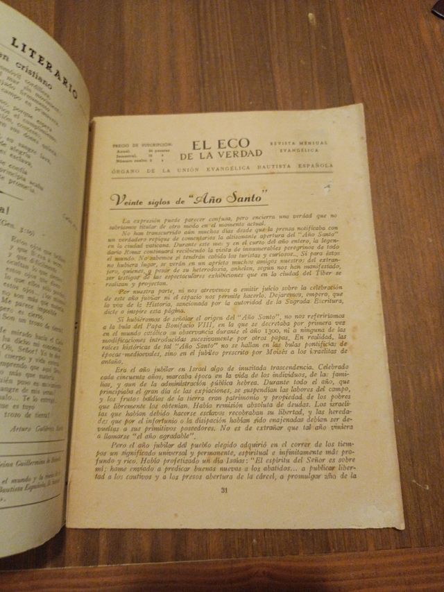 El Eco de la Verdad. Revista de 1950
