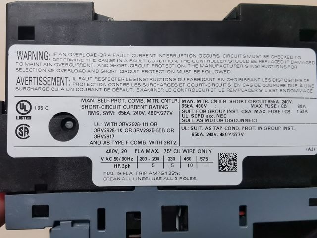 Guardamotor Siemens SIRIUS, 14 20 A 3RV2021-4BA15