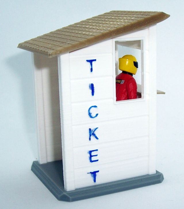 Caseta pie de pista Nº3 para Scalextric o Diorama