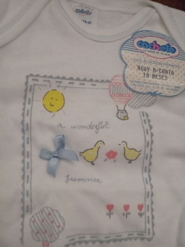 Bodi manga corta Cachete