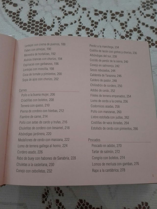 Libro Cocina Española. Perfecto estado