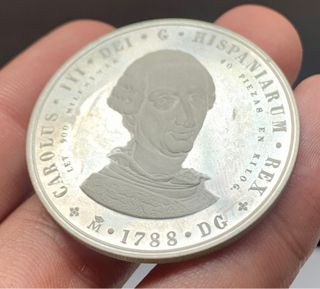 Medalla PLATA Bicentenario CARLOS III. 1788-1988
