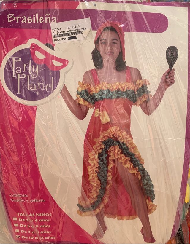 Disfraz brasilera, rumbera o caribeña. Carnaval