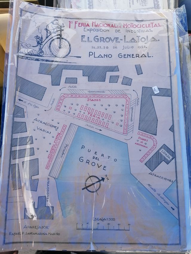 Poster 1 fiera nazionale del motociclo 1953