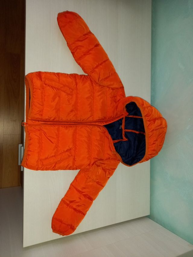 abrigo cazadora  2 a 3 años naranja invierno niño
